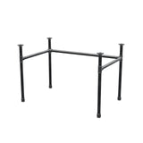 Base de escritorio, estructura en U, hierro fundido y acero Ø 34 mm, 112 × 72 cm, altura 72 cm