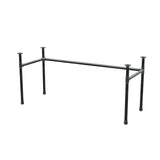 Base de escritorio, estructura en U, hierro fundido y acero Ø 34 mm, 162 × 62 cm, altura 72 cm