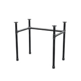 Base de escritorio, estructura en U, hierro fundido y acero Ø 34 mm, 82 × 52 cm, altura 72 cm