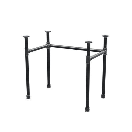 Base de escritorio, estructura en U, hierro fundido y acero Ø 34 mm, 82 × 52 cm, altura 72 cm
