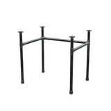 Base de escritorio, estructura en U, hierro fundido y acero Ø 34 mm, 82 × 62 cm, altura 72 cm