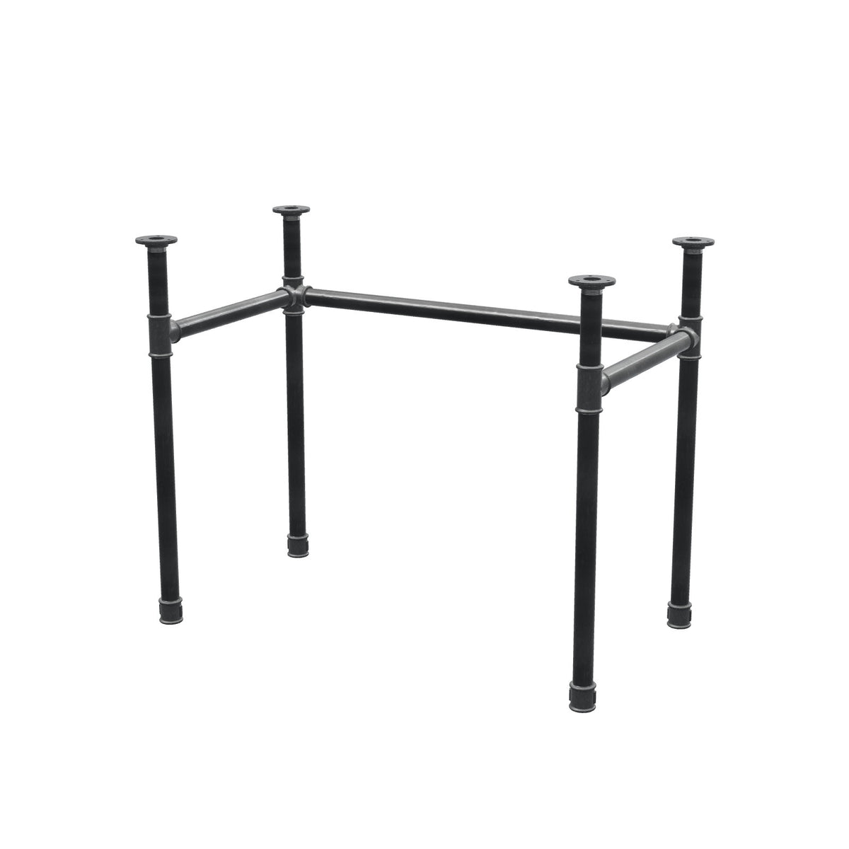 Base de escritorio, estructura en U, hierro fundido y acero Ø 34 mm, 92 × 52 cm, altura 72 cm