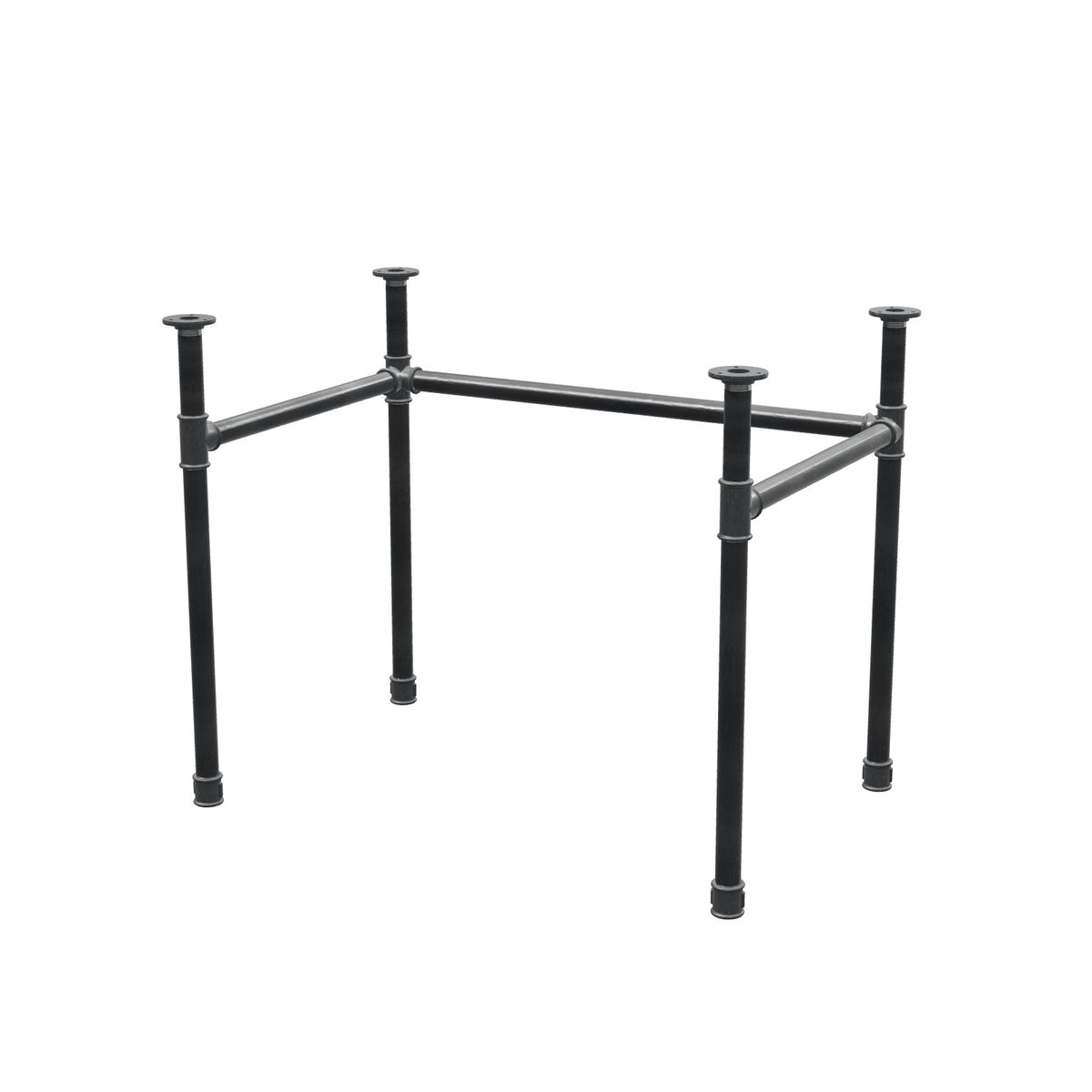 Base de escritorio, estructura en U, hierro fundido y acero Ø 34 mm, 92 × 62 cm, altura 72 cm