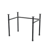 Base de escritorio, estructura en U, hierro fundido y acero Ø 34 mm, 92 × 62 cm, altura 72 cm