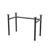 Base de escritorio, estructura en U, hierro fundido y acero Ø 42 mm, 106 × 56 cm, altura 70 cm