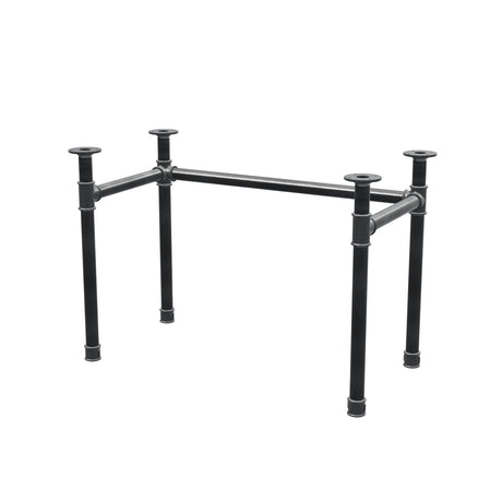 Base de escritorio, estructura en U, hierro fundido y acero Ø 42 mm, 106 × 56 cm, altura 70 cm