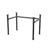 Base de escritorio, estructura en U, hierro fundido y acero Ø 42 mm, 106 × 66 cm, altura 70 cm