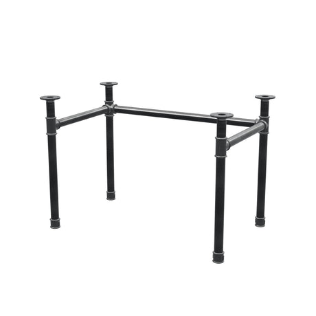 Base de escritorio, estructura en U, hierro fundido y acero Ø 42 mm, 106 × 66 cm, altura 70 cm