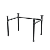 Base de escritorio, estructura en U, hierro fundido y acero Ø 42 mm, 106 × 76 cm, altura 70 cm