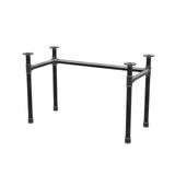 Base de escritorio, estructura en U, hierro fundido y acero Ø 42 mm, 116 × 56 cm, altura 70 cm
