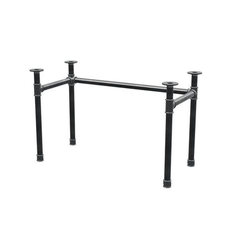 Base de escritorio, estructura en U, hierro fundido y acero Ø 42 mm, 116 × 56 cm, altura 70 cm
