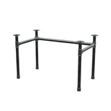 Base de escritorio, estructura en U, hierro fundido y acero Ø 42 mm, 116 × 66 cm, altura 70 cm