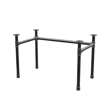 Base de escritorio, estructura en U, hierro fundido y acero Ø 42 mm, 116 × 66 cm, altura 70 cm