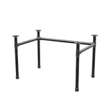 Base de escritorio, estructura en U, hierro fundido y acero Ø 42 mm, 116 × 76 cm, altura 70 cm