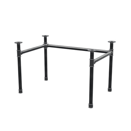 Base de escritorio, estructura en U, hierro fundido y acero Ø 42 mm, 116 × 76 cm, altura 70 cm