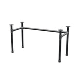 Base de escritorio, estructura en U, hierro fundido y acero Ø 42 mm, 136 × 56 cm, altura 70 cm