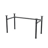 Base de escritorio, estructura en U, hierro fundido y acero Ø 42 mm, 136 × 66 cm, altura 70 cm