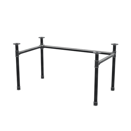 Base de escritorio, estructura en U, hierro fundido y acero Ø 42 mm, 136 × 76 cm, altura 70 cm