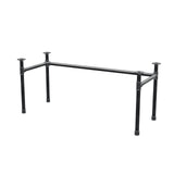 Base de escritorio, estructura en U, hierro fundido y acero Ø 42 mm, 166 × 66 cm, altura 70 cm