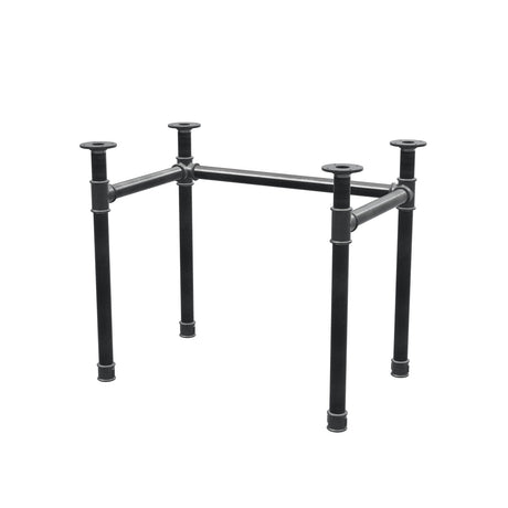 Base de escritorio, estructura en U, hierro fundido y acero Ø 42 mm, 86 × 56 cm, altura 70 cm