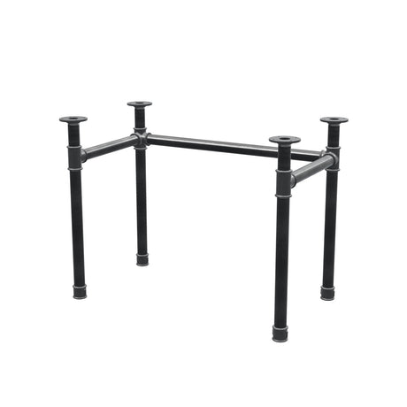 Base de escritorio, estructura en U, hierro fundido y acero Ø 42 mm, 96 × 56 cm, altura 70 cm