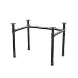 Base de escritorio, estructura en U, hierro fundido y acero Ø 42 mm, 96 × 66 cm, altura 70 cm