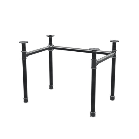 Base de escritorio, estructura en U, hierro fundido y acero Ø 42 mm, 96 × 66 cm, altura 70 cm
