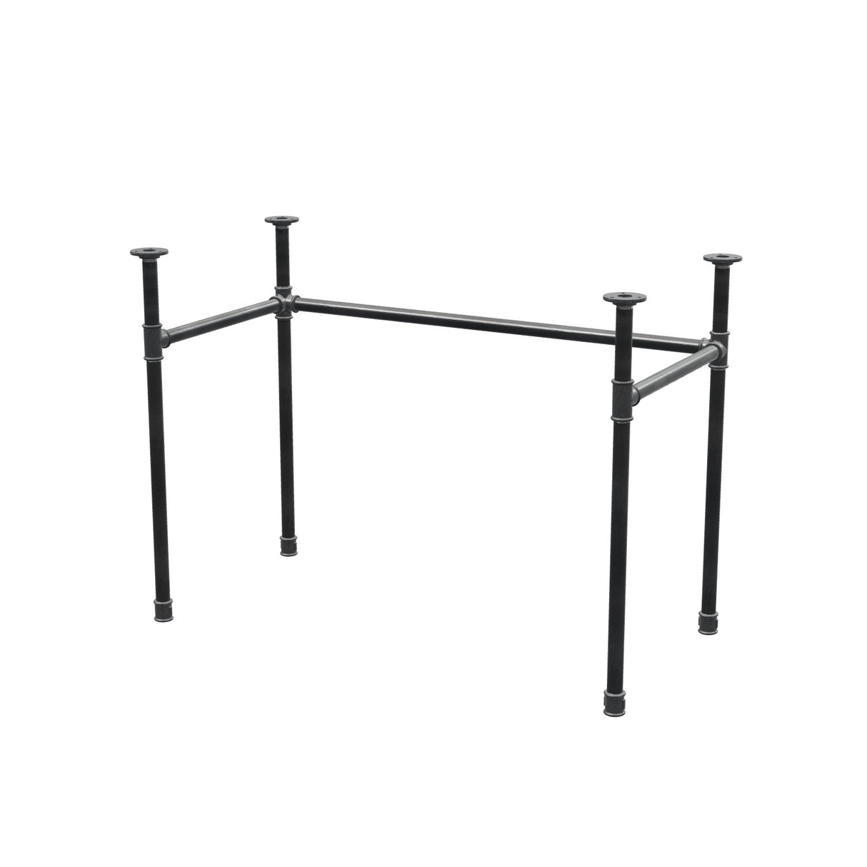 Base de escritorio, estructura en U, hierro fundido y acero Ø 27 mm, 101 × 51 cm, altura 71 cm