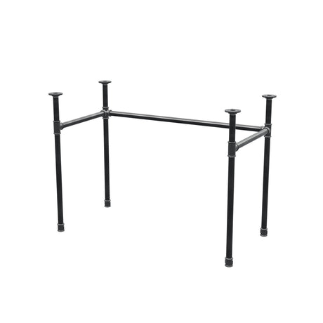 Base de escritorio, estructura en U, hierro fundido y acero Ø 27 mm, 101 × 51 cm, altura 71 cm