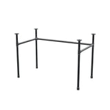 Base de escritorio, estructura en U, hierro fundido y acero Ø 27 mm, 111 × 61 cm, altura 71 cm