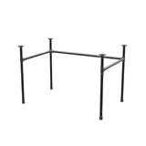 Base de escritorio, estructura en U, hierro fundido y acero Ø 27 mm, 111 × 71 cm, altura 71 cm