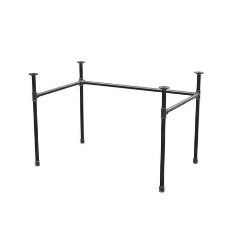 Base de escritorio, estructura en U, hierro fundido y acero Ø 27 mm, 111 × 71 cm, altura 71 cm