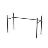 Base de escritorio, estructura en U, hierro fundido y acero Ø 27 mm, 131 × 51 cm, altura 71 cm