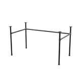 Base de escritorio, estructura en U, hierro fundido y acero Ø 27 mm, 131 × 71 cm, altura 71 cm