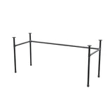 Base de escritorio, estructura en U, hierro fundido y acero Ø 27 mm, 161 × 61 cm, altura 71 cm