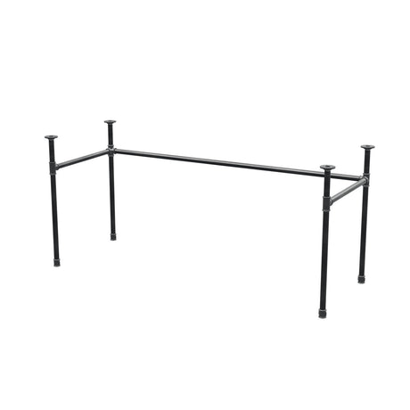 Base de escritorio, estructura en U, hierro fundido y acero Ø 27 mm, 161 × 61 cm, altura 71 cm