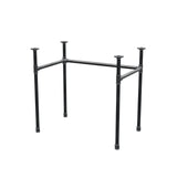 Base de escritorio, estructura en U, hierro fundido y acero Ø 27 mm, 81 × 51 cm, altura 71 cm