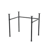 Base de escritorio, estructura en U, hierro fundido y acero Ø 27 mm, 81 × 61 cm, altura 71 cm