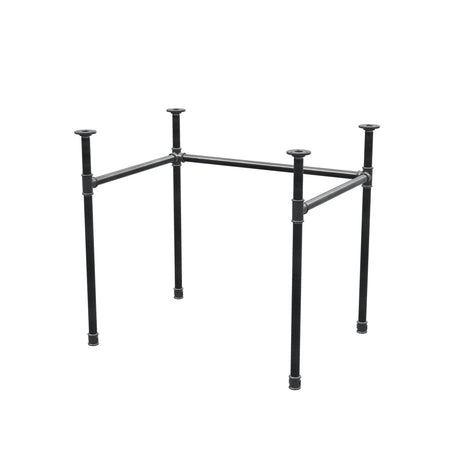 Base de escritorio, estructura en U, hierro fundido y acero Ø 27 mm, 81 × 61 cm, altura 71 cm