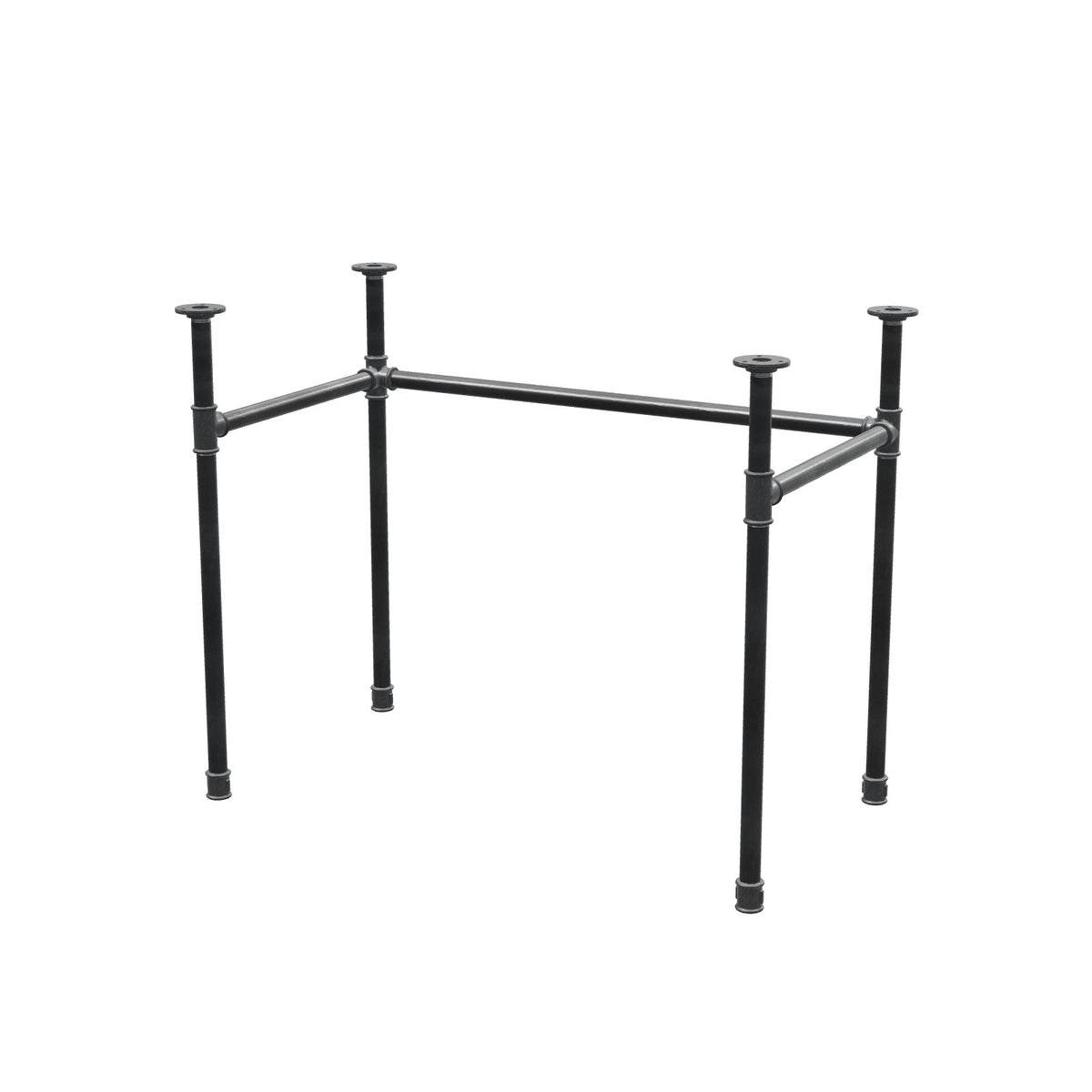 Base de escritorio, estructura en U, hierro fundido y acero Ø 27 mm, 91 × 51 cm, altura 71 cm