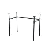 Base de escritorio, estructura en U, hierro fundido y acero Ø 27 mm, 91 × 51 cm, altura 71 cm