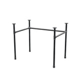 Base de escritorio, estructura en U, hierro fundido y acero Ø 27 mm, 91 × 61 cm, altura 71 cm