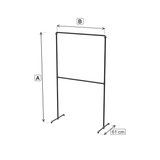 Portant autoportant double niveau : hauteur et largeur selon la variante, profondeur fixe 61 cm