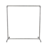 Perchero industrial galvanizado sin ropa - vista frontal