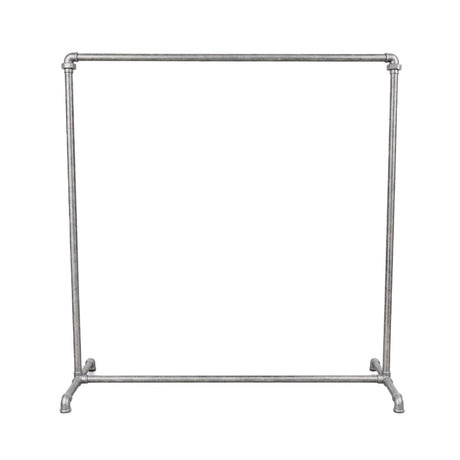 Perchero industrial galvanizado sin ropa - vista frontal