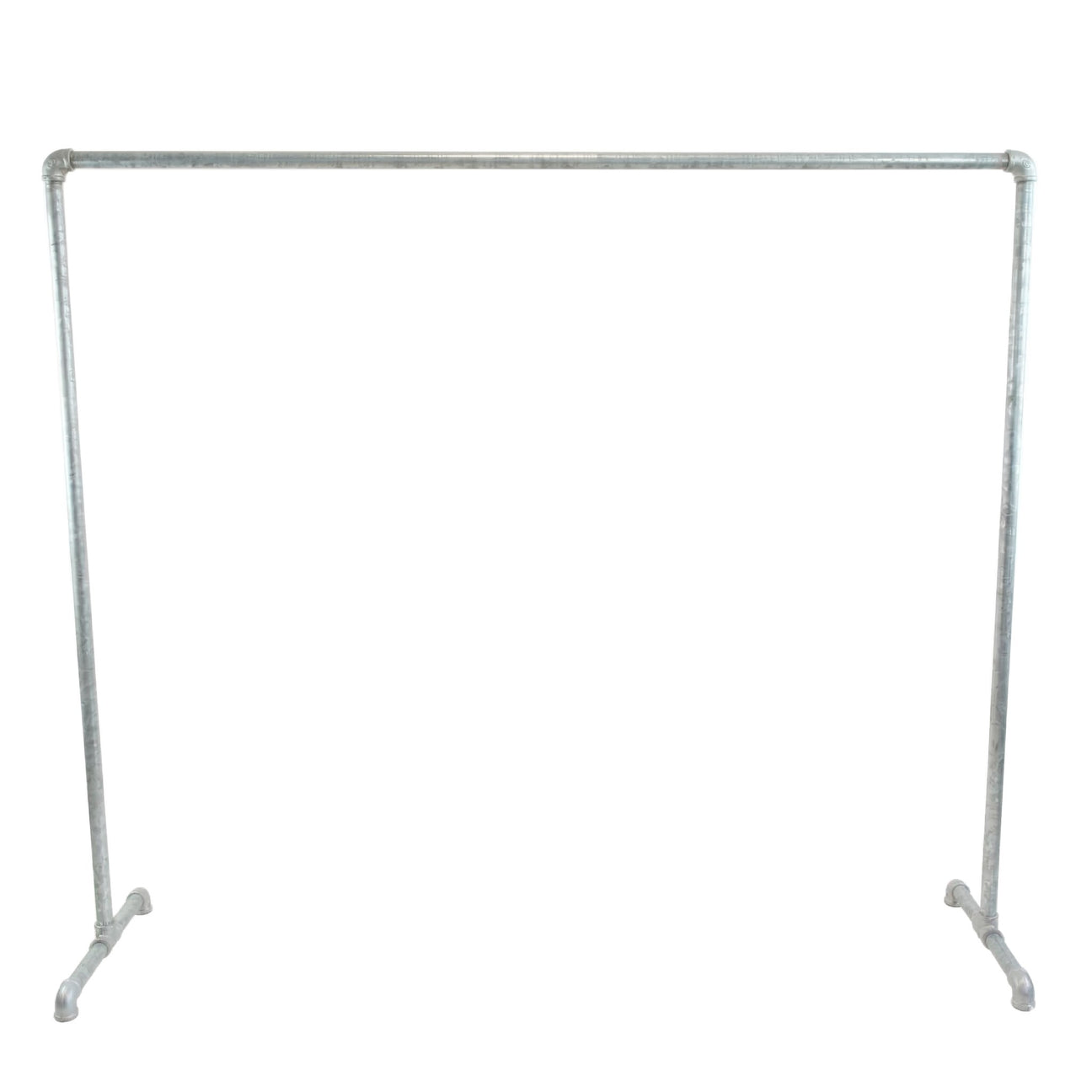 Perchero simple para ropa galvanizado estilo taller - vista general