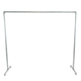 Perchero simple para ropa galvanizado estilo taller - vista general