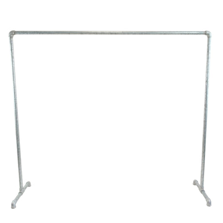 Perchero simple para ropa galvanizado estilo taller - vista general