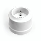 Toma de pared de porcelana — Francesa 2P+T 16 A / Blanco