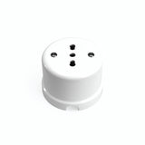 Toma de pared de porcelana — Italiana 2P+T 10/16 A / Blanco